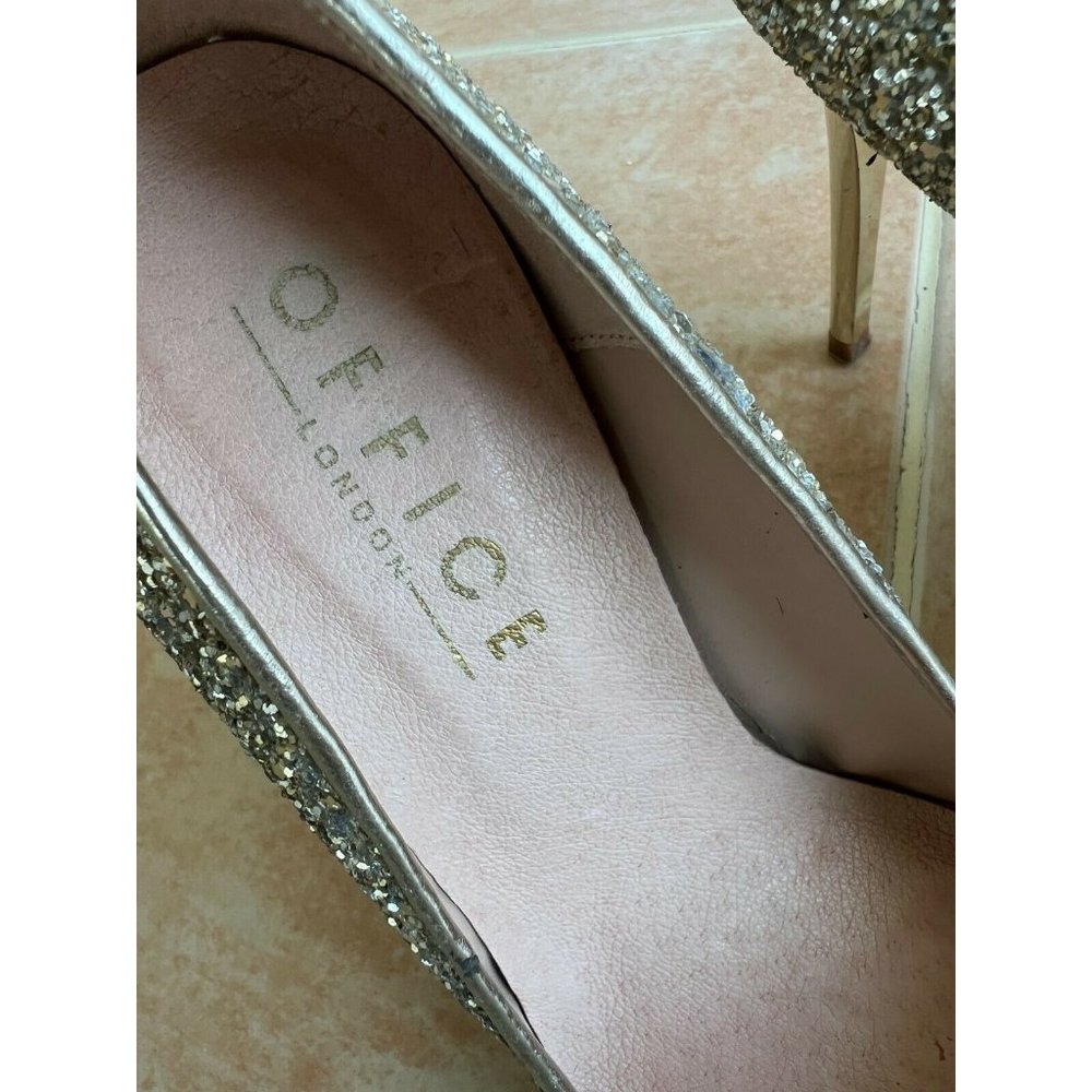 Office London Made in Spain glitter heels size 37 - Picture 3 of 11